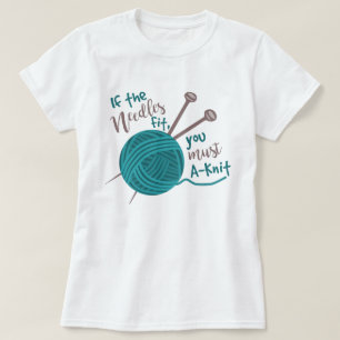 T-shirt Humour de l'aile de Tricot de Yarn Knitter