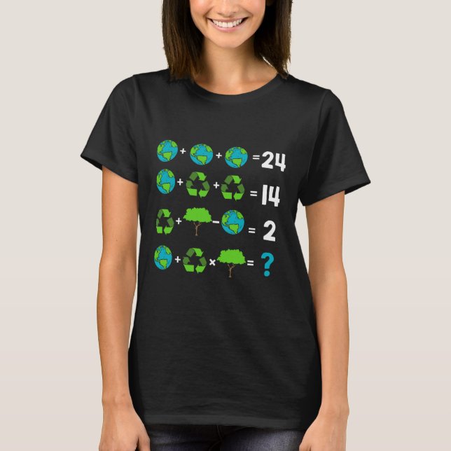 T-shirt Humour De L'Enseignant Math Jour De La Terre Ordre (Devant)