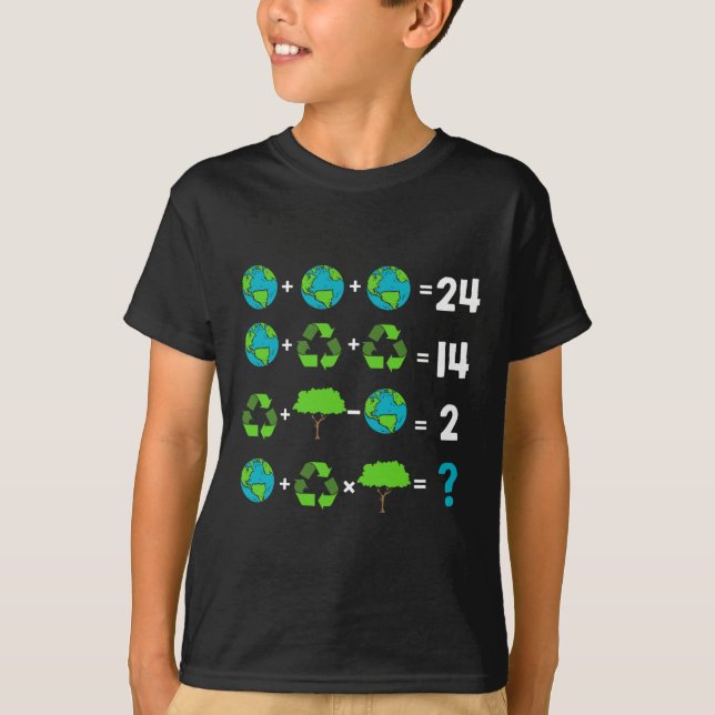 T-shirt Humour De L'Enseignant Math Jour De La Terre Ordre (Devant)