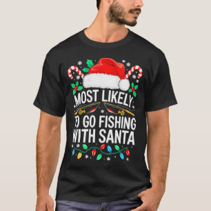 T-shirt Humour de Noël cosy - Pause de pêche sur glace du