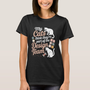 T-shirt Humour de patchwork pour amateur de chat Couture T