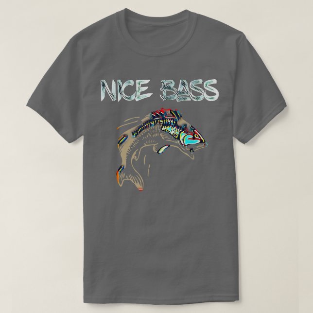 T-shirt Humour de pêche Nice Basse  (Design devant)