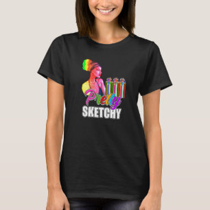 T-shirt Humour de professeur amusant Crayons de couleur as