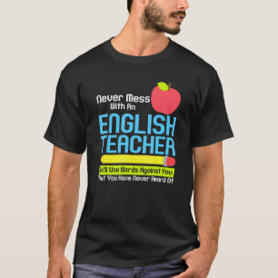 T-shirt Humour de professeur d'anglais Lecture de livres V