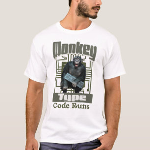 T-shirt Humour de programmeur fait tourner le code tapé pa