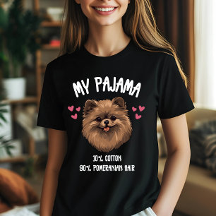 T-shirt Humour de Pyjama Poméranien Lover
