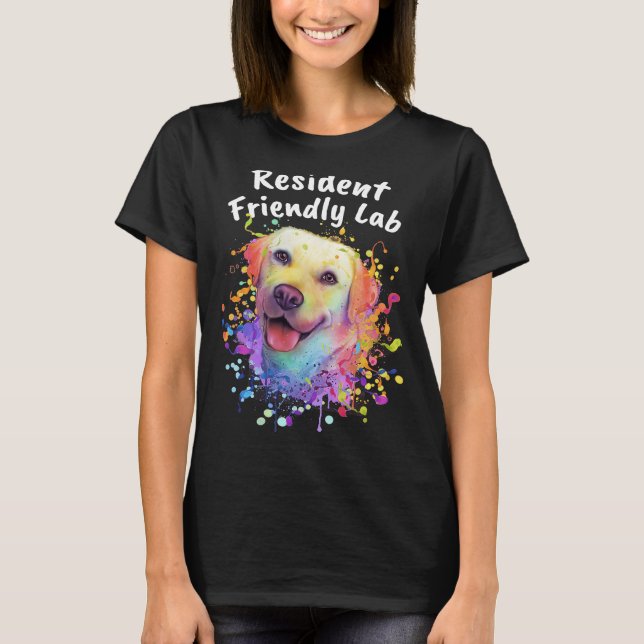 T-shirt Humour de recherche de Labrador pour les résidents (Devant)