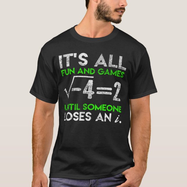 T-shirt Humour d'équation de nombre imaginaire des mathéma (Devant)