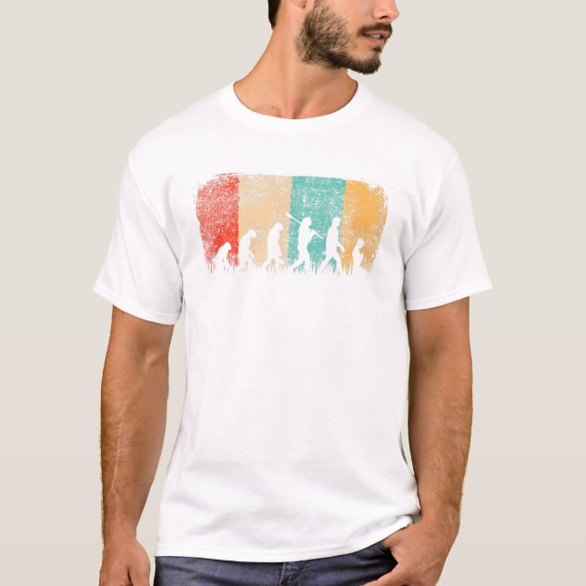 T-shirt Humour d'évolution de yoga rétro drôle (Devant)