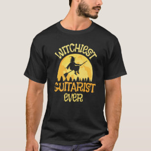 T-shirt Humour d'Halloween sorcière guitariste