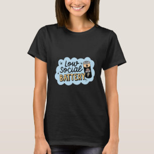 T-shirt Humour d'introverti à faible batterie sociale