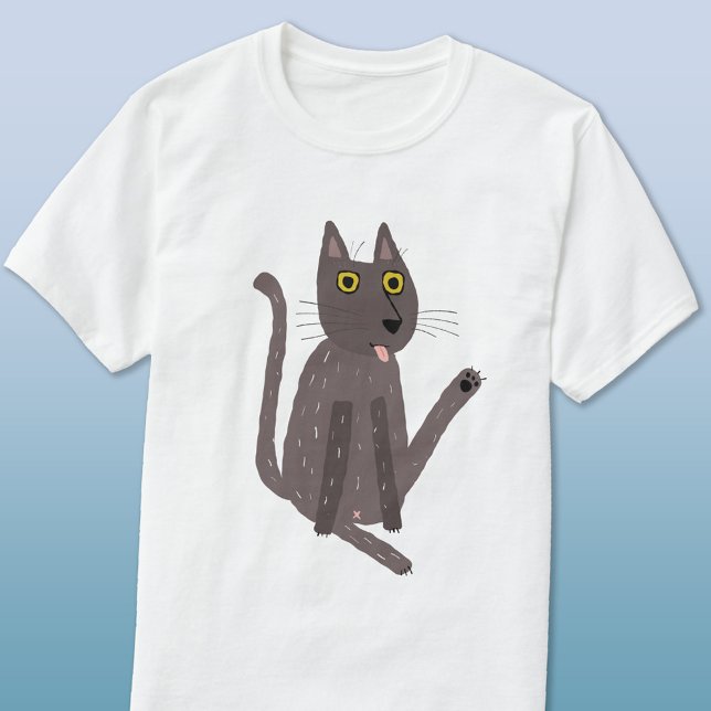 T-shirt Humour drôle de chat (Funny cat t-shirt)