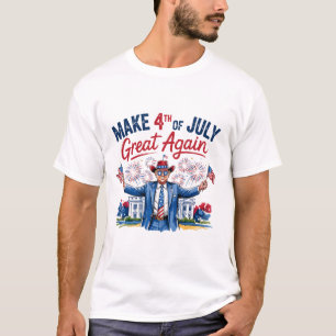 T-shirt Humour Drôle Trump Faire 4 Juillet Grand Encore Ho