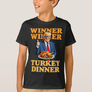 T-shirt Humour Drôle Trump Gagnant Dîner Dîner Turquie