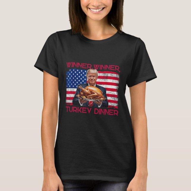 T-shirt Humour Drôle Trump Gagnant Dîner Dîner Turquie (Devant)
