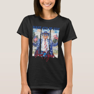 T-shirt Humour Drôle Trump Rendre 4 juillet grands hommes