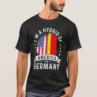 T-shirt Humour du drapeau du patriote américain allemand