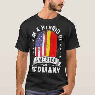 T-shirt Humour du drapeau du patriote américain allemand