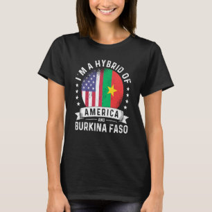 T-shirt Humour du drapeau du patriote américain burkinabé