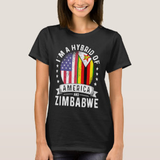 T-shirt Humour du drapeau du patriote américain du Zimbabw