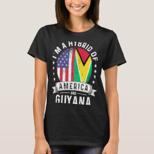 T-shirt Humour du drapeau du patriote américain guayanais