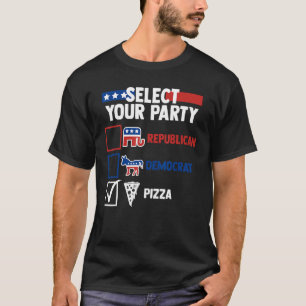 T-shirt Humour électoral Sélectionnez votre parti Républic