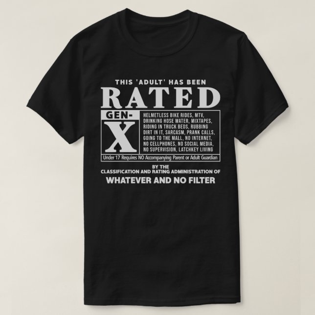 T-shirt HUMOUR enfant GEN X X 80s (Design devant)