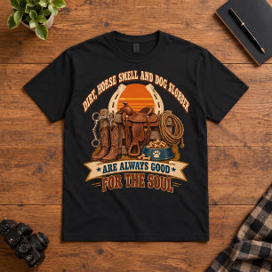 T-shirt Humour Équestre Odeur de Cheval Terre Salive de Ch