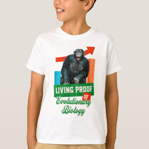 T-shirt Humour Évolutionnaire Biologie Chimpanzé Drôle