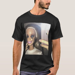 T-shirt Humour foncé Poupée Fumer Selfie Parodie
