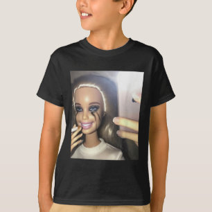 T-shirt Humour foncé Poupée Fumer Selfie Parodie