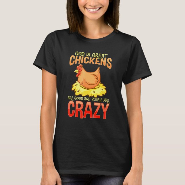 T-shirt Humour fou de poulets amoureux Hen (Devant)