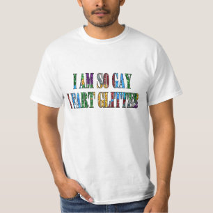 T-shirt Humour Gay Humor si gay i fart parties scintillant