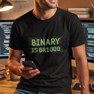 T-shirt Humour Geeky Mathématique - Le Binaire est Génial