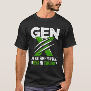 T-shirt Humour Génération X Drôle Années 60 70 Gen-Xers Sa