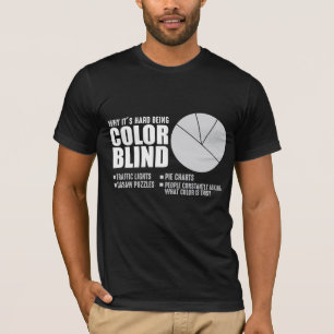 T-shirt Humour Handicap de l'instruction de couleur Blind
