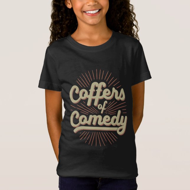 T-Shirt Humour Hoard Coffres of Comedy noir (Devant)