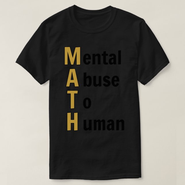 T-shirt Humour marrant mathématique (Design devant)