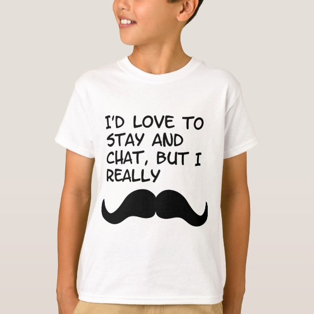 T-shirt Humour moustache (Devant)