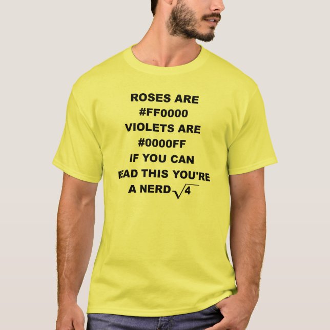 T-Shirt Humour Poésie de Nerd Drôle (Devant)