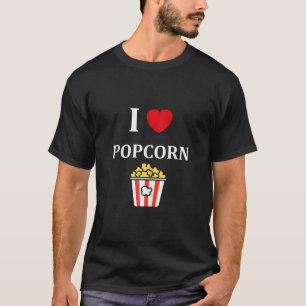 T-shirt Humour Popcorn drôle mignon Nourriture j'aime Popc