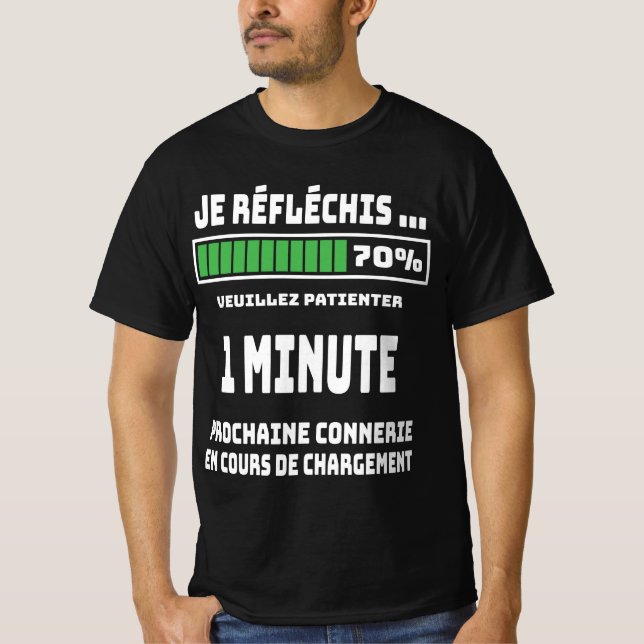 T-shirt humour prochaine connerie en cours de chargement (Devant)