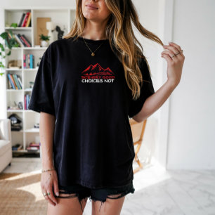 T-Shirt humour randonnée camping trekking noir rou