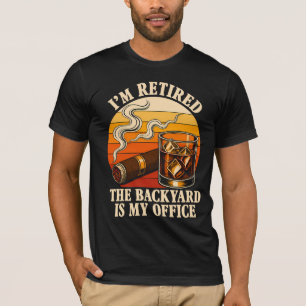 T-shirt Humour sur la retraite Whiskey Cigare Vintage Jard