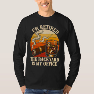 T-shirt Humour sur la retraite Whiskey Cigare Vintage Jard
