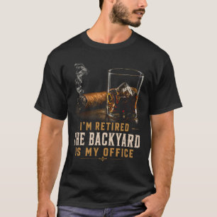 T-shirt Humour Whisky Cigare Retro Retraite Jardin