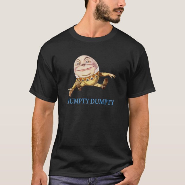 T-SHIRT HUMPTY DUMPTY ASSIS SUR UN MUR - NURSERSERY RHYME (Devant)