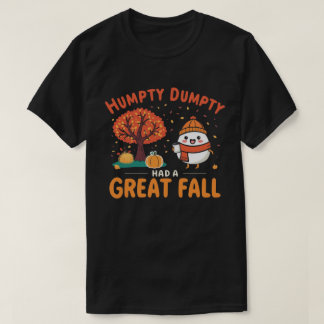 T-shirt Humpty Dumpty Automne amusant Dessin d'automne con