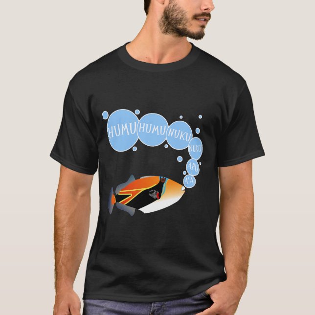 T-shirt Humuhumunukunukuapua Un poisson d'État mignon d'Ha (Devant)