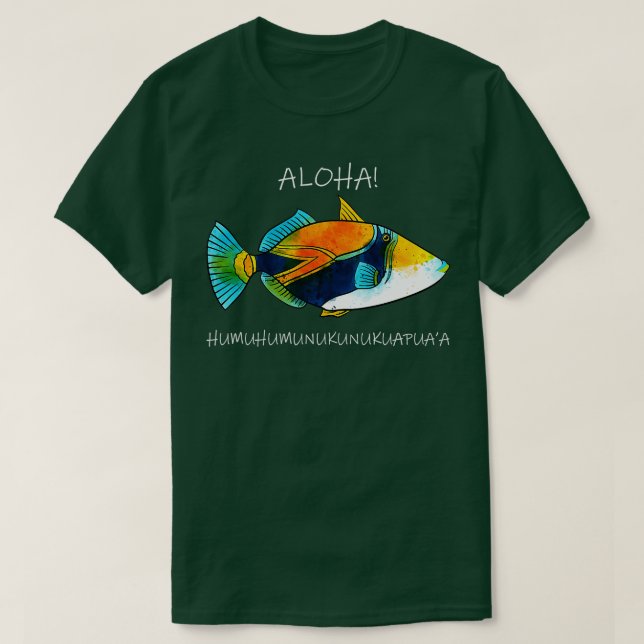 T-shirt Humuhumunukunukuapuaa Olelo Hawaii Reef riggerfi (Design devant)